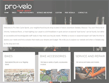 Tablet Screenshot of pro-velo.com